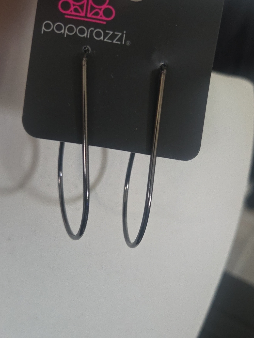 Paparazzi City Curves Black Earrings NWT